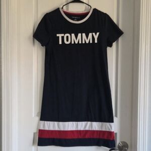Tommy Hilfiger Blue and Red T-shirt Dress